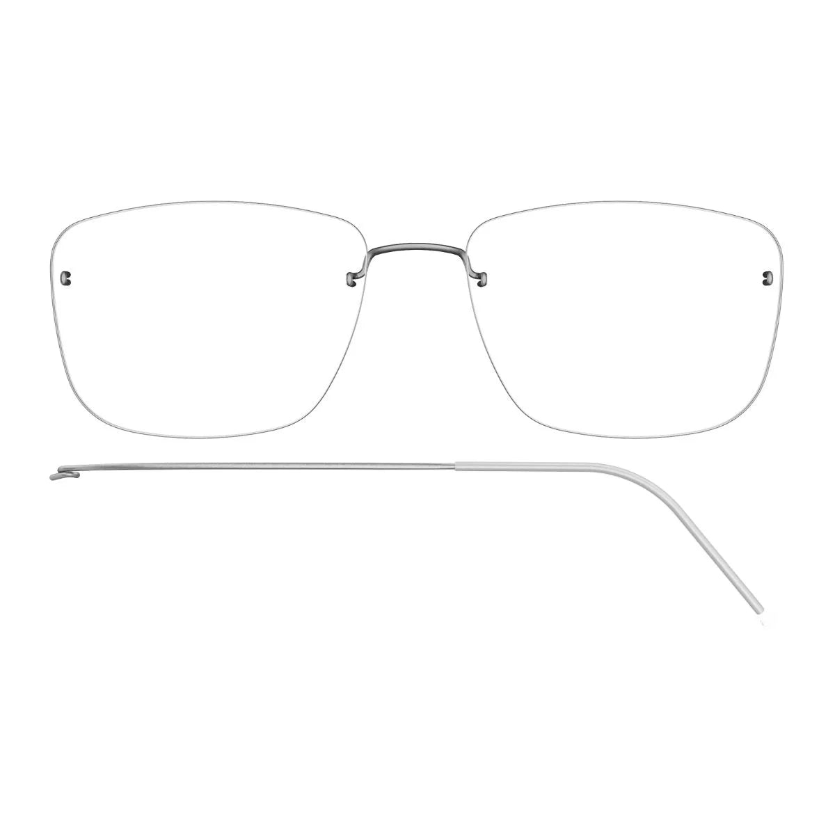 Lindberg Spirit Titanium Frame 2569 10 rim less design in Silvercolor, square shape lindberg optical frames fo men & women, lindberg prescription glasses optorium