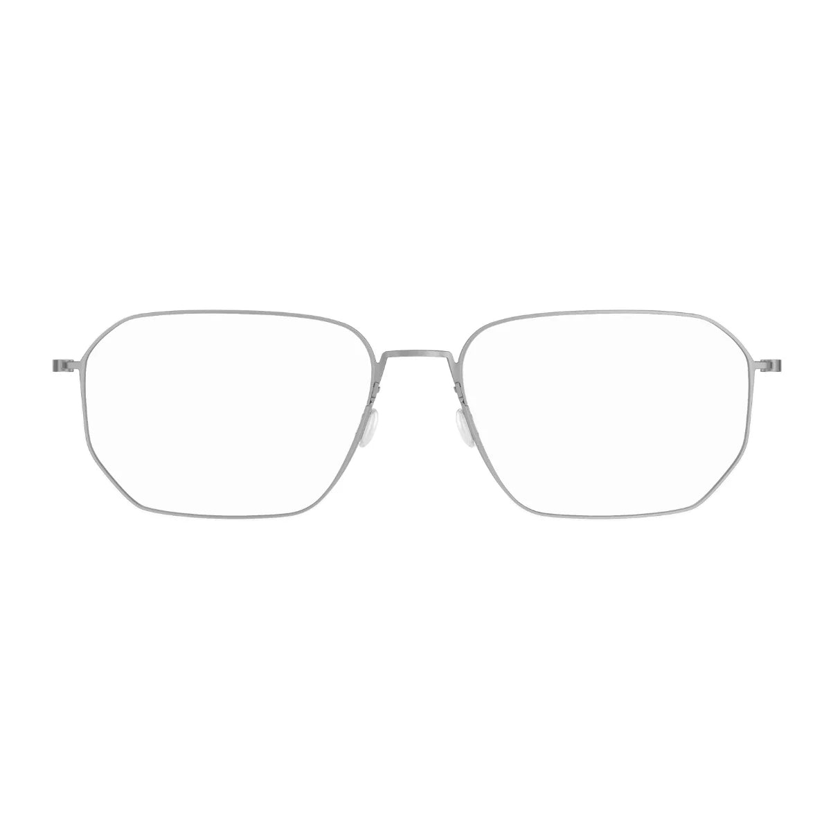 Buy Lindberg optical frame Thintanium 5545 10 matte silver full-frame square eyeglasses at Optorium
