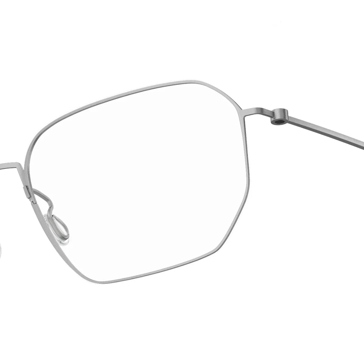 Luxury Lindberg frame 5545 10 matte silver square-shaped eyeglasses for men and women at Optorium