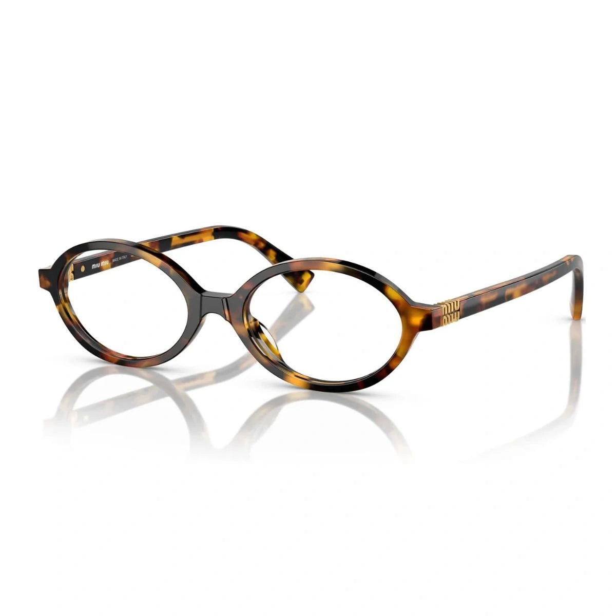 Havana tone eyeglass frame VMU 01X by Miu Miu for women