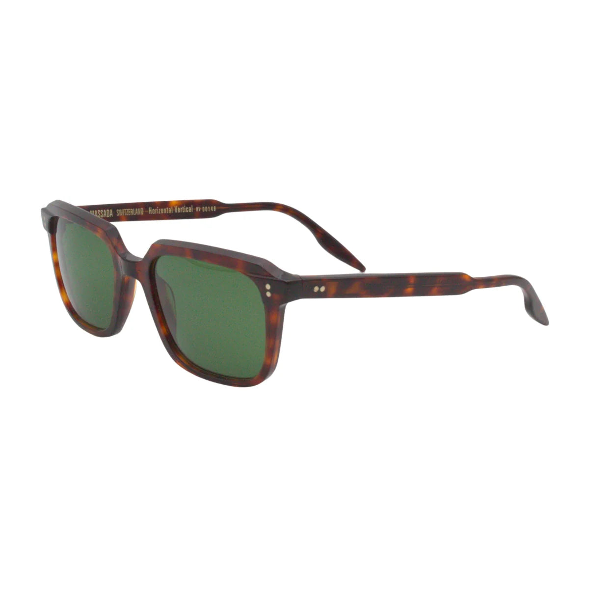 Massada square shape unisex sunglasses 3195 TS with green colour lenses | Optorium