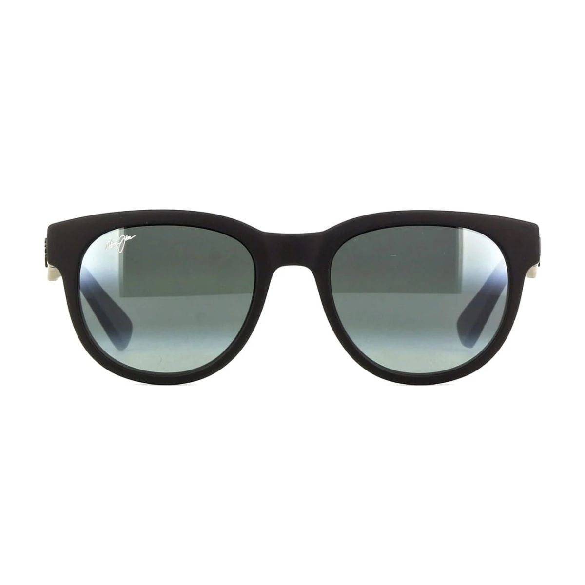 Maui Jim Ihupani Asian Fit MJ 658 02 sunglasses for men, black frame with grey mirror lenses. Available online at Optorium.
