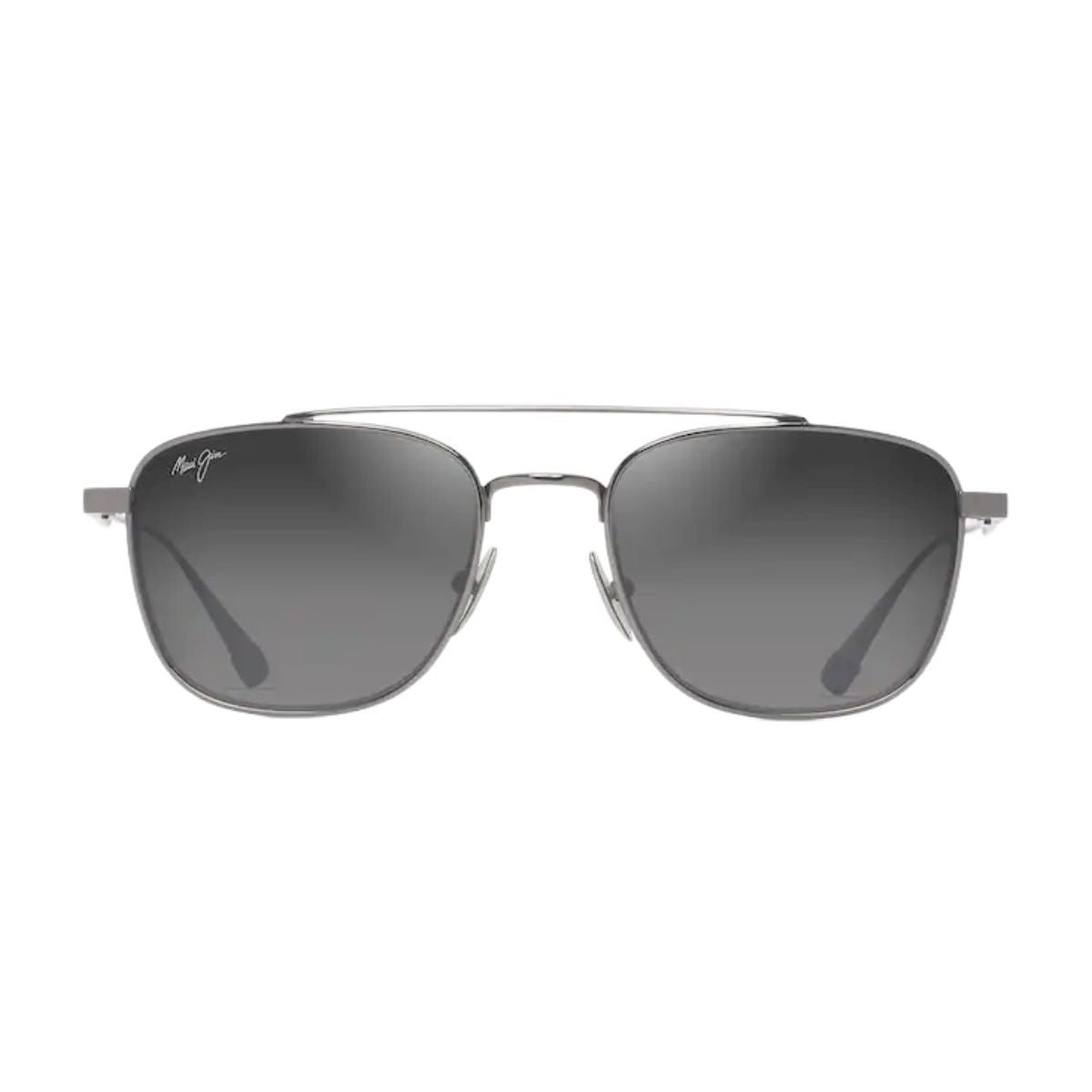 Maui Jim Kahana MJ 640 17 sunglasses for men, titanium frame with grey polarized lenses. Available online at Optorium.