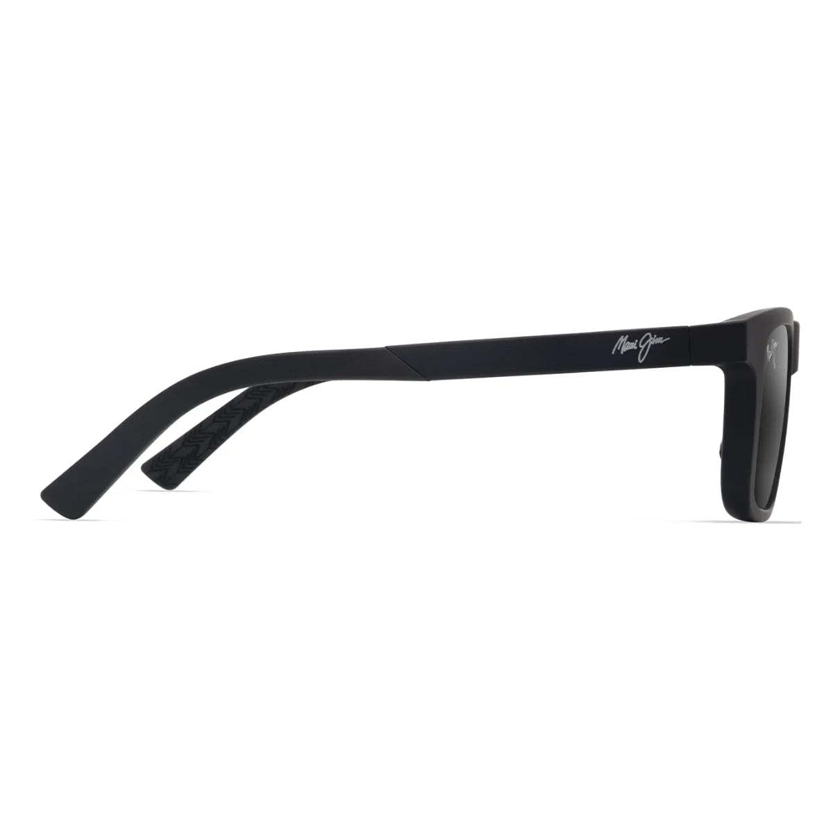 Square shape Maui Jim Moaka sunglasses MJ0341S 001 with polarized lenses, stylish matte black color sunglasses ideal for Maui Jim sunglasses men and women online at optorium