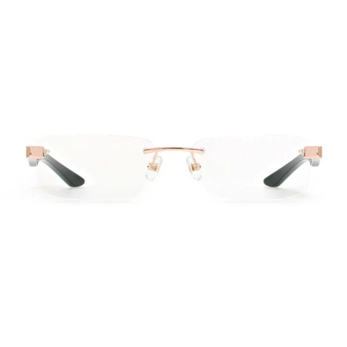 Luxury Maybach THE ARTIST III rose gold optical frame for men & women, rectangle designer eyeglasses trending in premium fashion eyewear – shop now at optorium.
