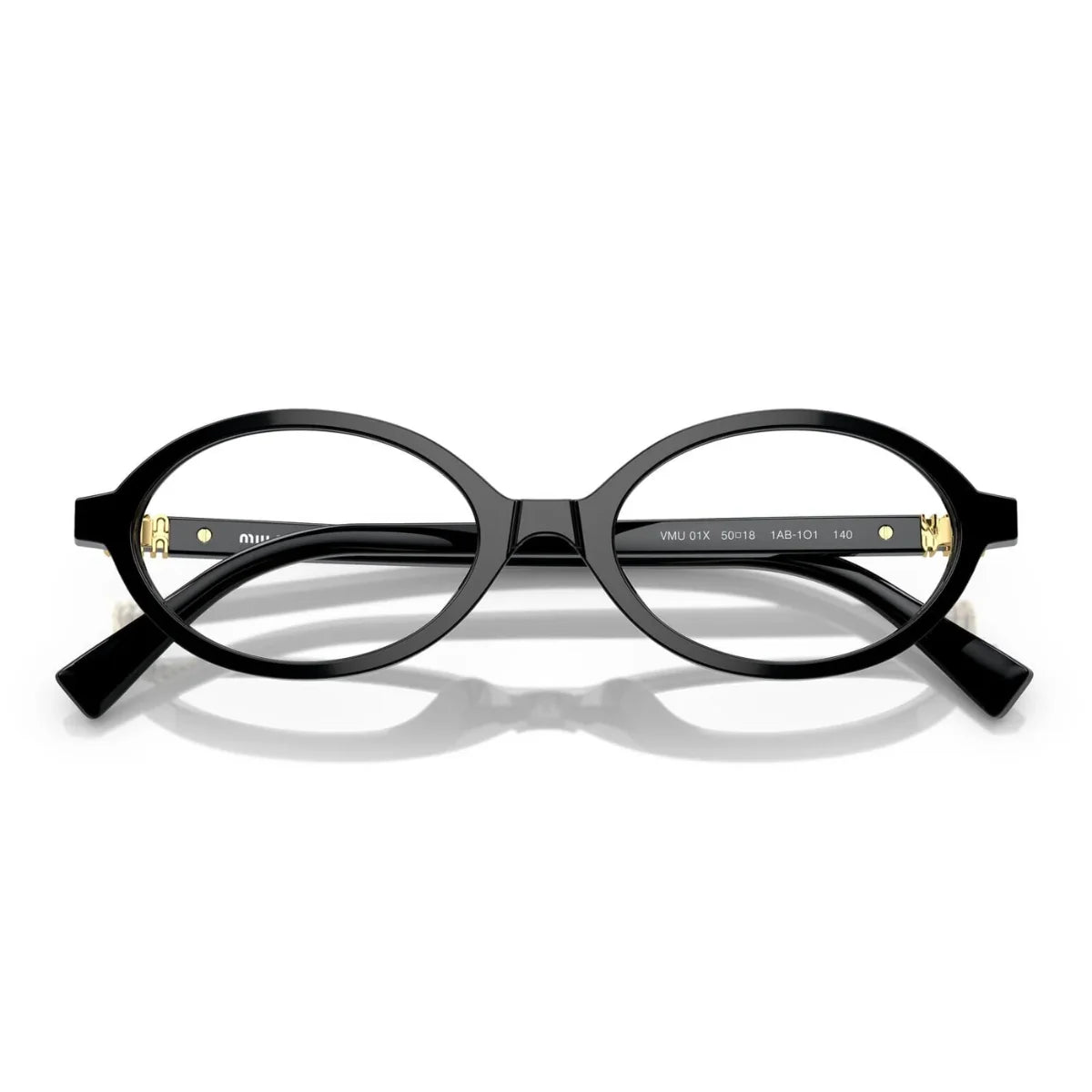 "Miu Miu VMU01X 1AB 101 women’s eyeglasses – luxury prescription-ready black optical glasses"