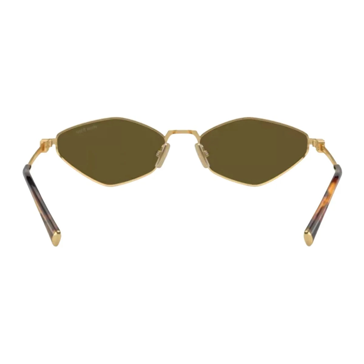 Discover women’s Miu Miu sunglasses SMU 56Z 5AK-09Z with gold frame, UV protection lenses, and luxury fashion appeal. Elegant Miu Miu women’s eyewear and designer shades at Optorium.