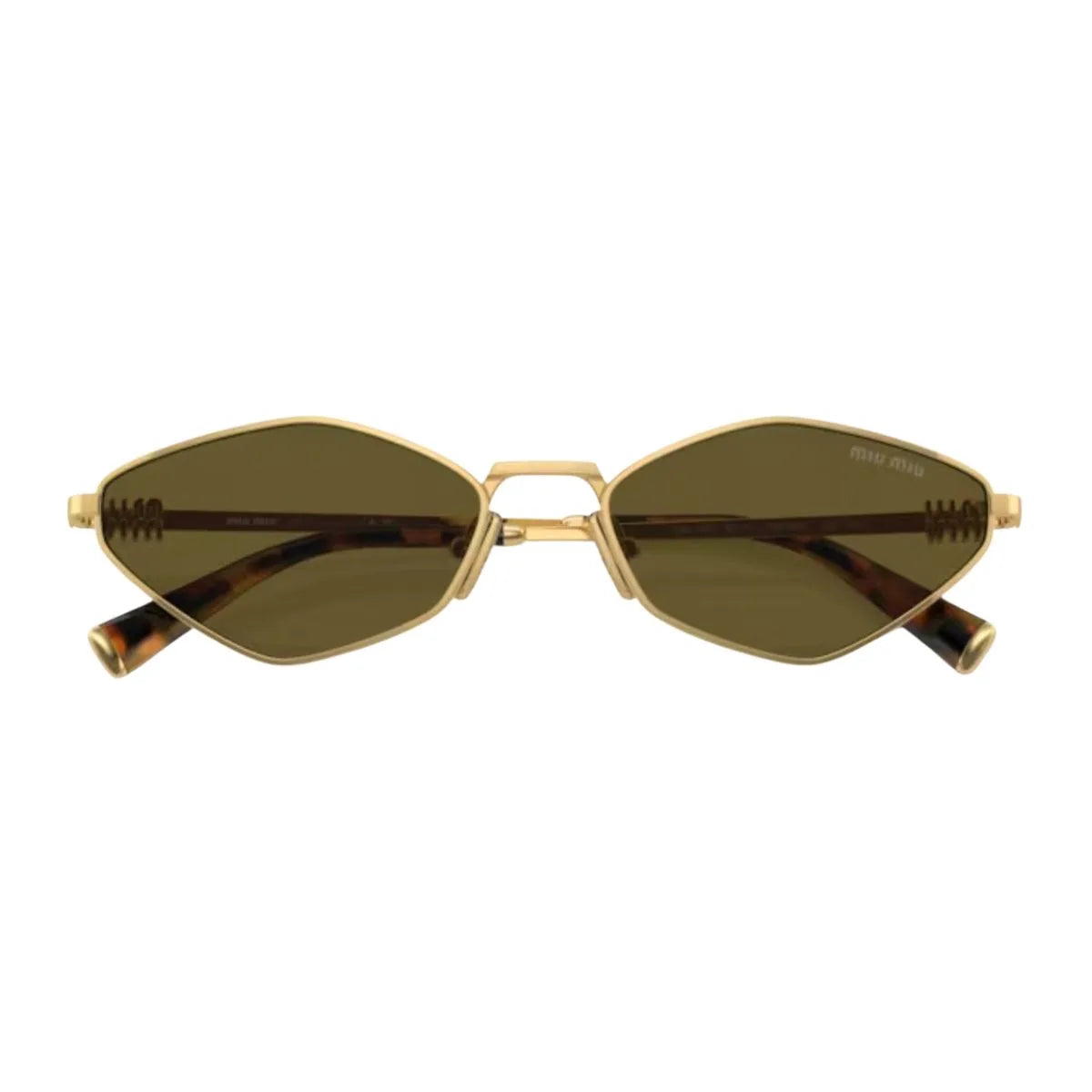 Buy authentic Miu Miu sunglasses SMU 56Z 5AK-09Z, gold luxury shades for women with UV protection. Shop trendy Miu Miu eyewear and stylish ladies sunglasses online at Optorium.