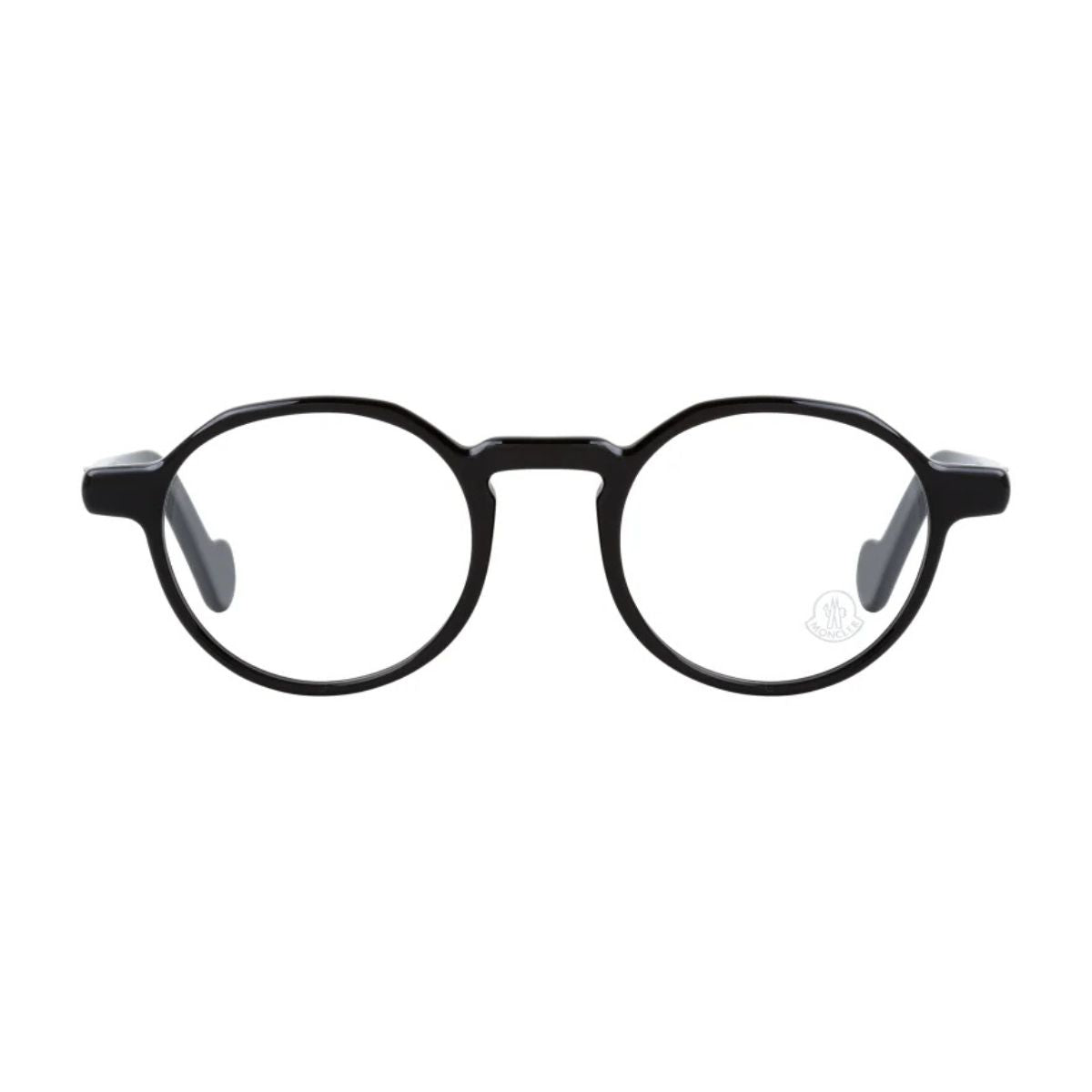 "Moncler ML5030 001 round eyeglasses frame online at Optorium."