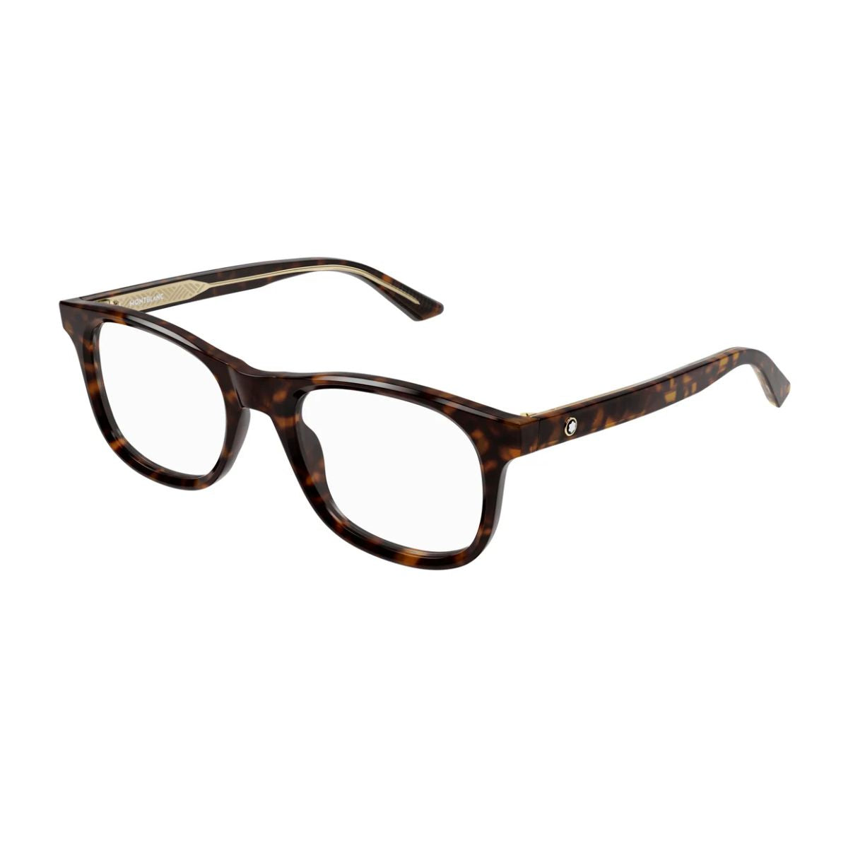 Shop Mont Blanc optical frame MB0385O 002—acetate tortoise design, square shape, and perfect fit for modern men good premium Mont Blanc optical frames, only at optorium.