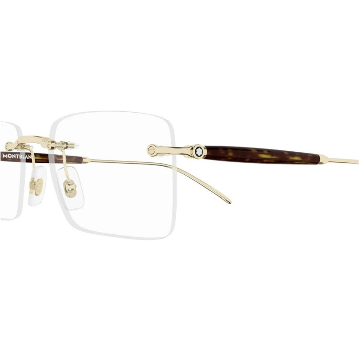 Mont Blanc optical frame for men MB0411O 002 rectangle offers a gold finish and smart design. Find your perfect mont blanc eyewear today at optorium.
