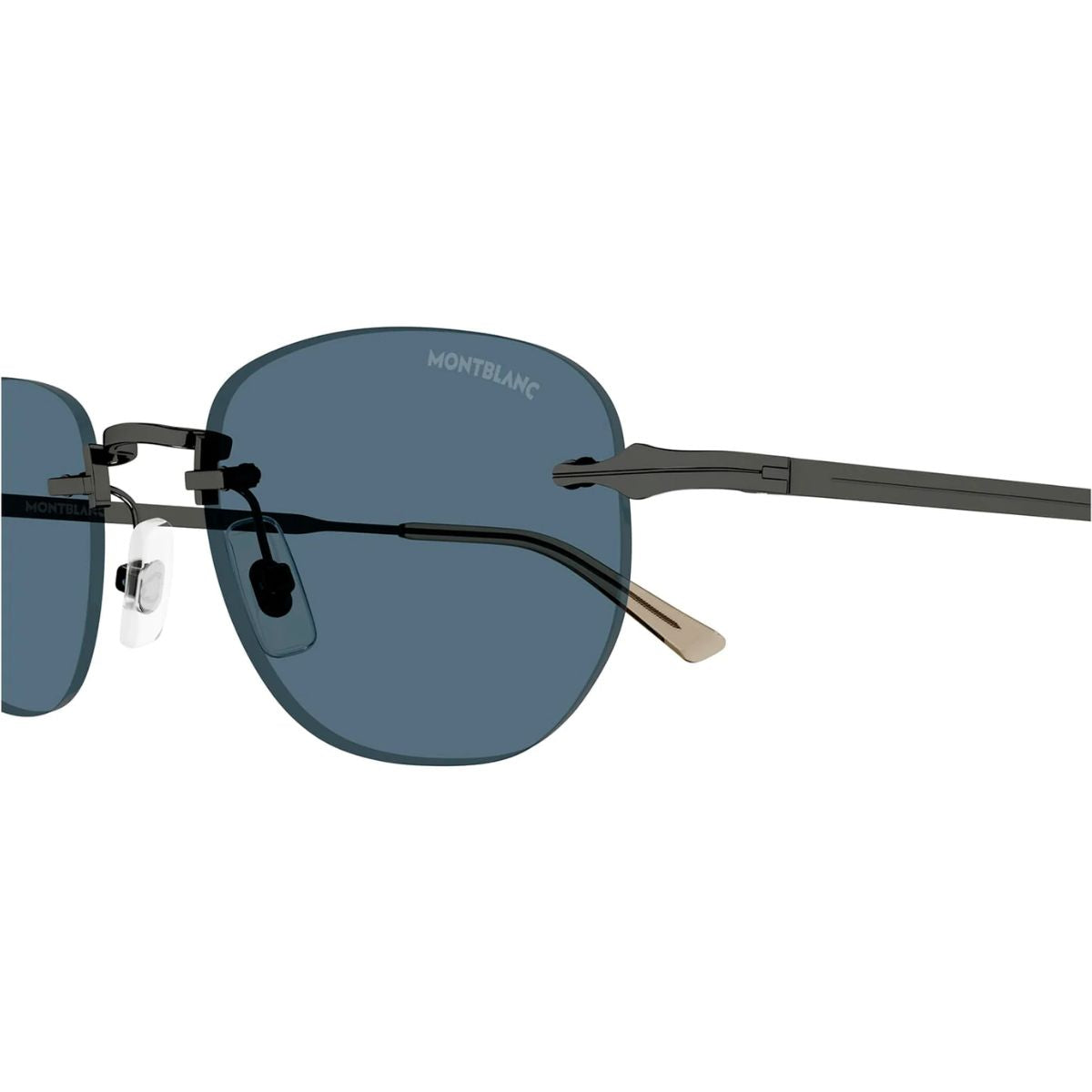 "Stylish Oval Rimless Mont Blanc Sunglasses For Mens At Optorium" 