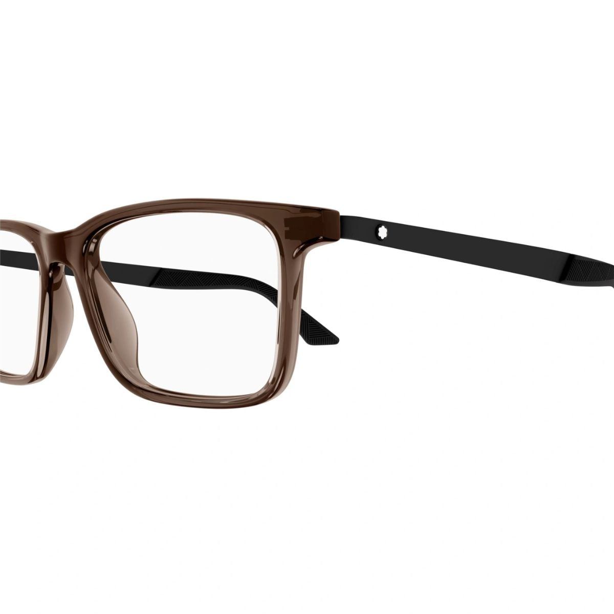 "Stylish Mont Blanc 0333O 004 Brown Eyesight Glasses Frame For Men's At Optorium"