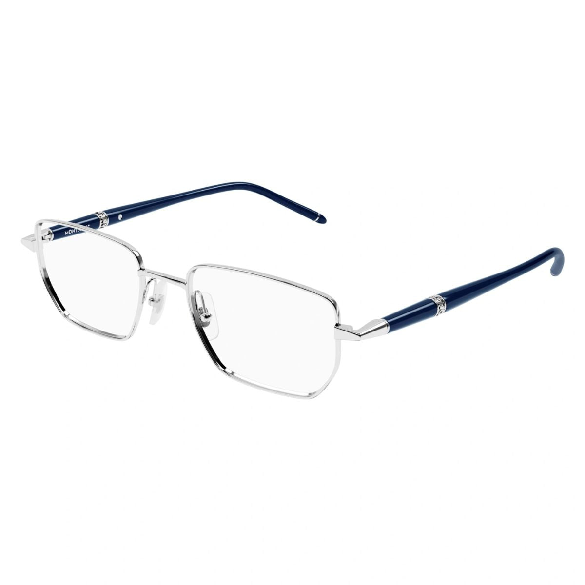 "Shop Online Mont Blanc 0347O 005 Silver Frame For Men's At Optorium"