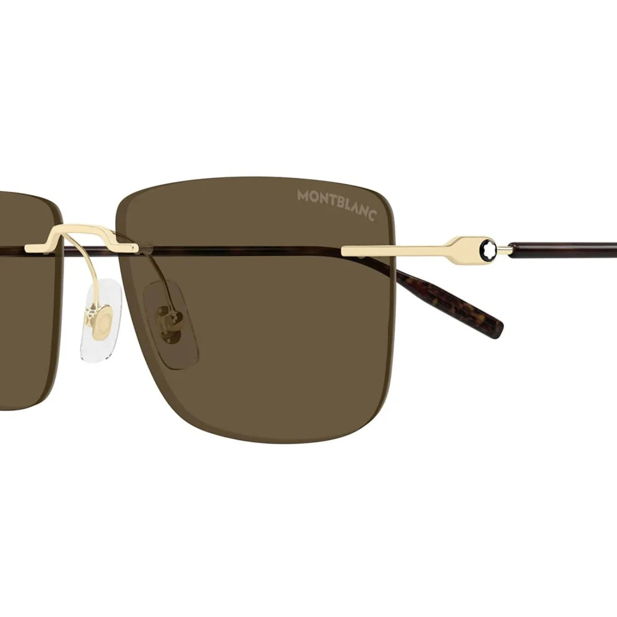 Montblanc MB 0429S 005 luxury men’s sunglasses with UV-protected brown lenses - Optorium