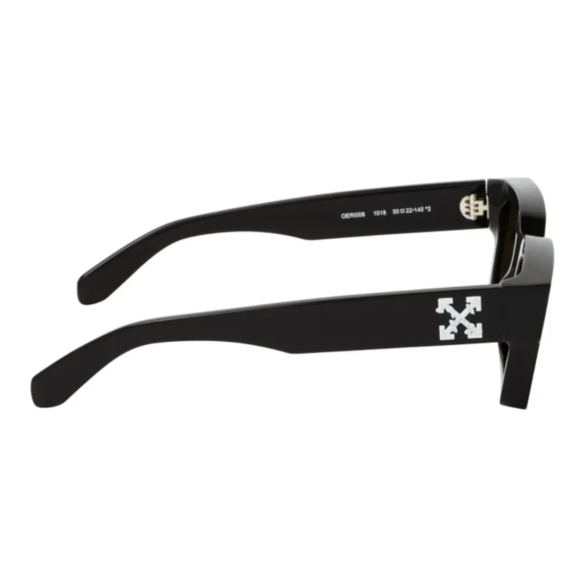 Premium OFF White square sunglasses OERI008 1018 in black, UV protection off white sunglasses for men, top trending off white shades and fashion goggles for style lovers available at optorium.