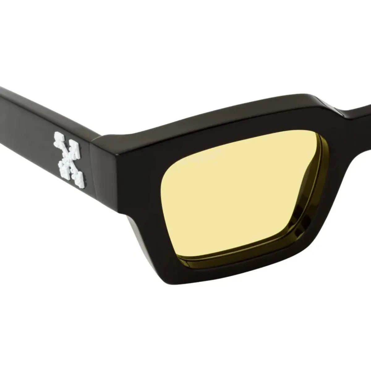 Trendy OFF White sunglasses for men OERI008 1018 offering strong UV protection, stylish black off white goggles, bold square off white shades, perfect eyewear choice at optorium.