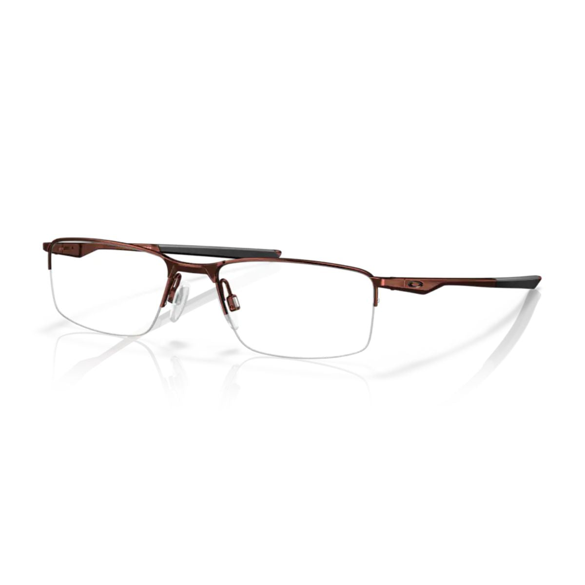 "Stylish Oakley OX3218-1154 half-rim rectangle frame durable metal design online at optorium."