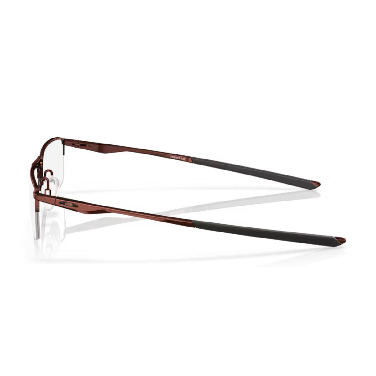 "Oakley Socket 5.5 OX3218-1154 lightweight metal rectangle eyeglasses frame online at optorium."