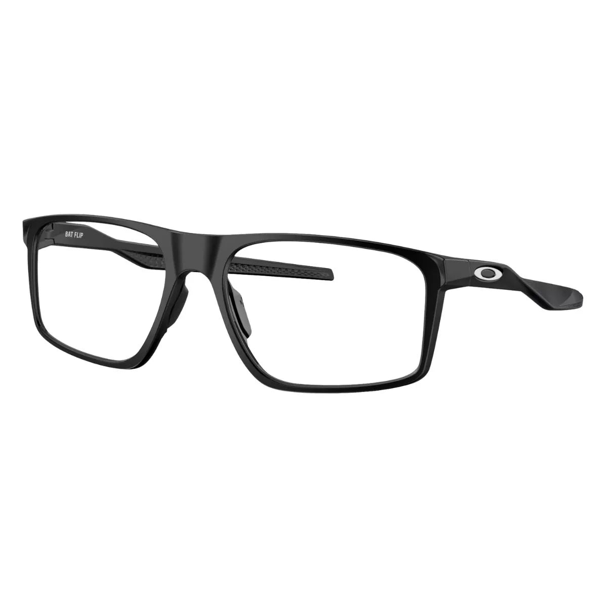Oakley Bat Flip Frame OX8183 0156 featuring sporty black color oakley sports glasses, top oakley eyeglasses for men with strong men's eyewear frames and modern oakley square shape optical frames optorium.
