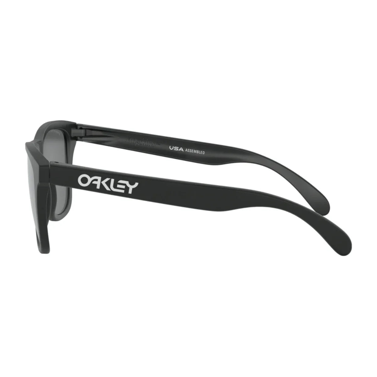 Classic unisex Oakley Frogskins Polaroid sunglasses with matte black frame – optorium
