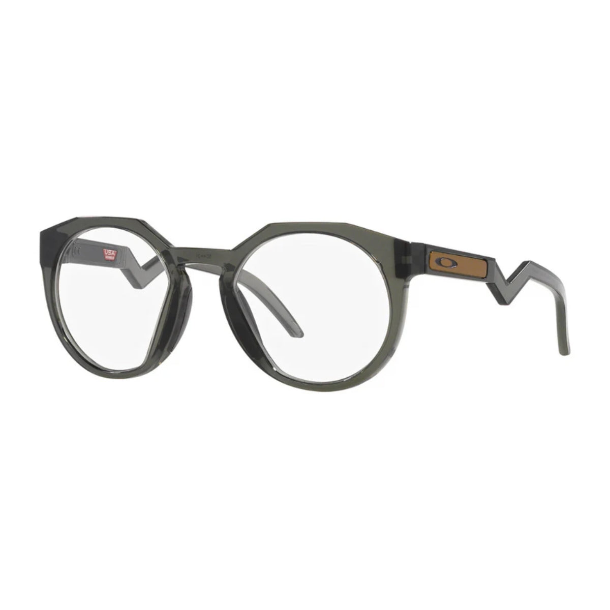 "Stylish Oakley round optical glasses OX8139 0450 with olive ink colour frame – suitable for men at Optorium"