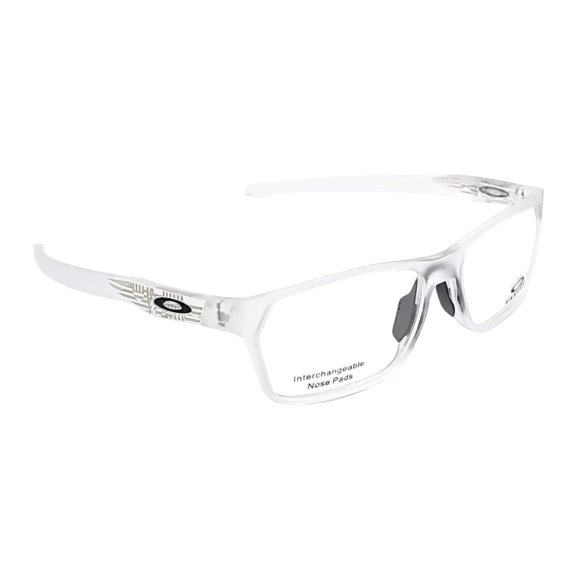 "Durable Oakley Hex Jector men’s frame OX8032 0955– O Matter material, matte clear, and impact-resistant – Optorium"