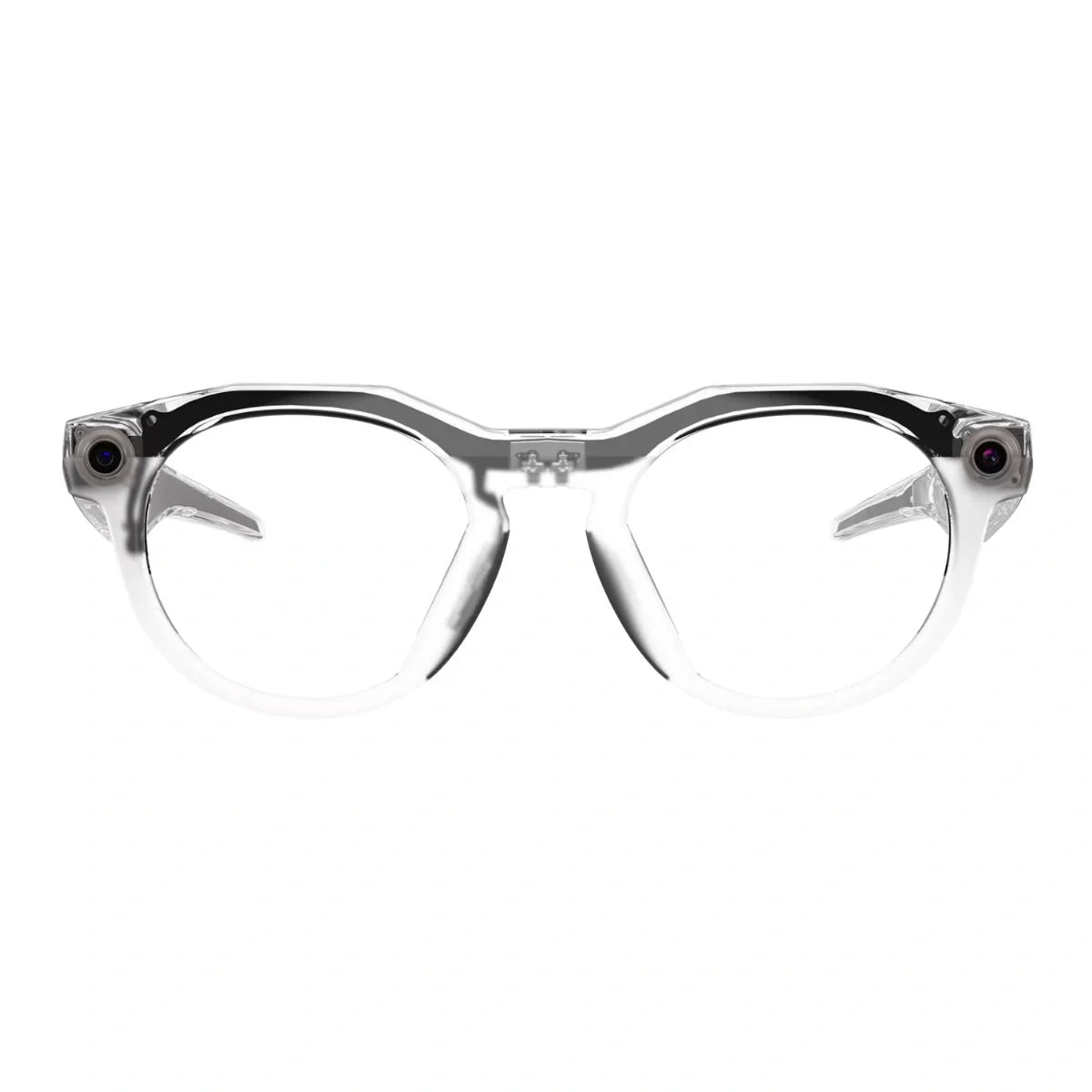 Oakley Meta HSTN AI glasses 0W8002 clear frame with transition grey lenses, buy online at Optorium India