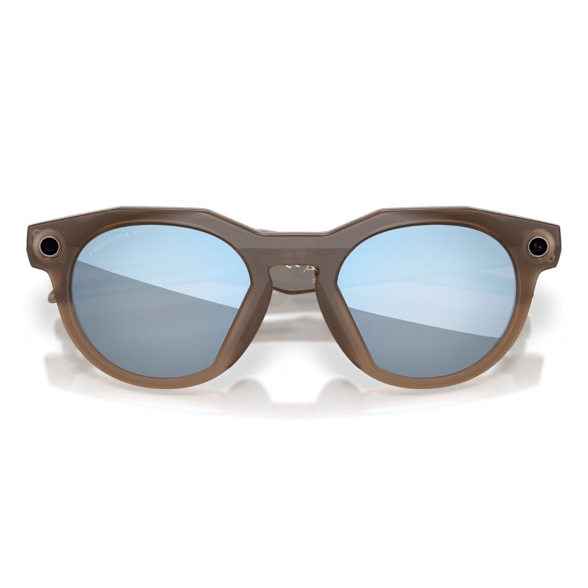 Buy Oakley Meta HSTN AI glasses online India with Brown Smoke 06 frame, smart audio, camera and Meta AI technology from Oakley Meta optorium.