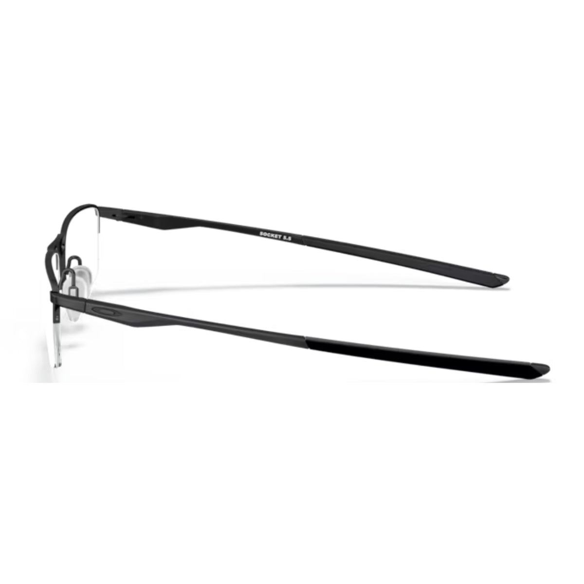 "Lightweight OX3218 0154 Oakley eyeglass for men with polished black rectangle design from Optorium eyewear collection"
