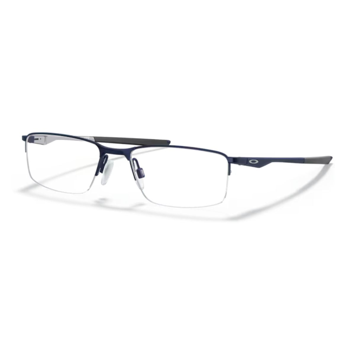 Oakley OX3218 Matte Midnight optical frames deliver premium clarity and a slim half-rim design, ideal for modern men’s eyewear collections – exclusively at Optorium.