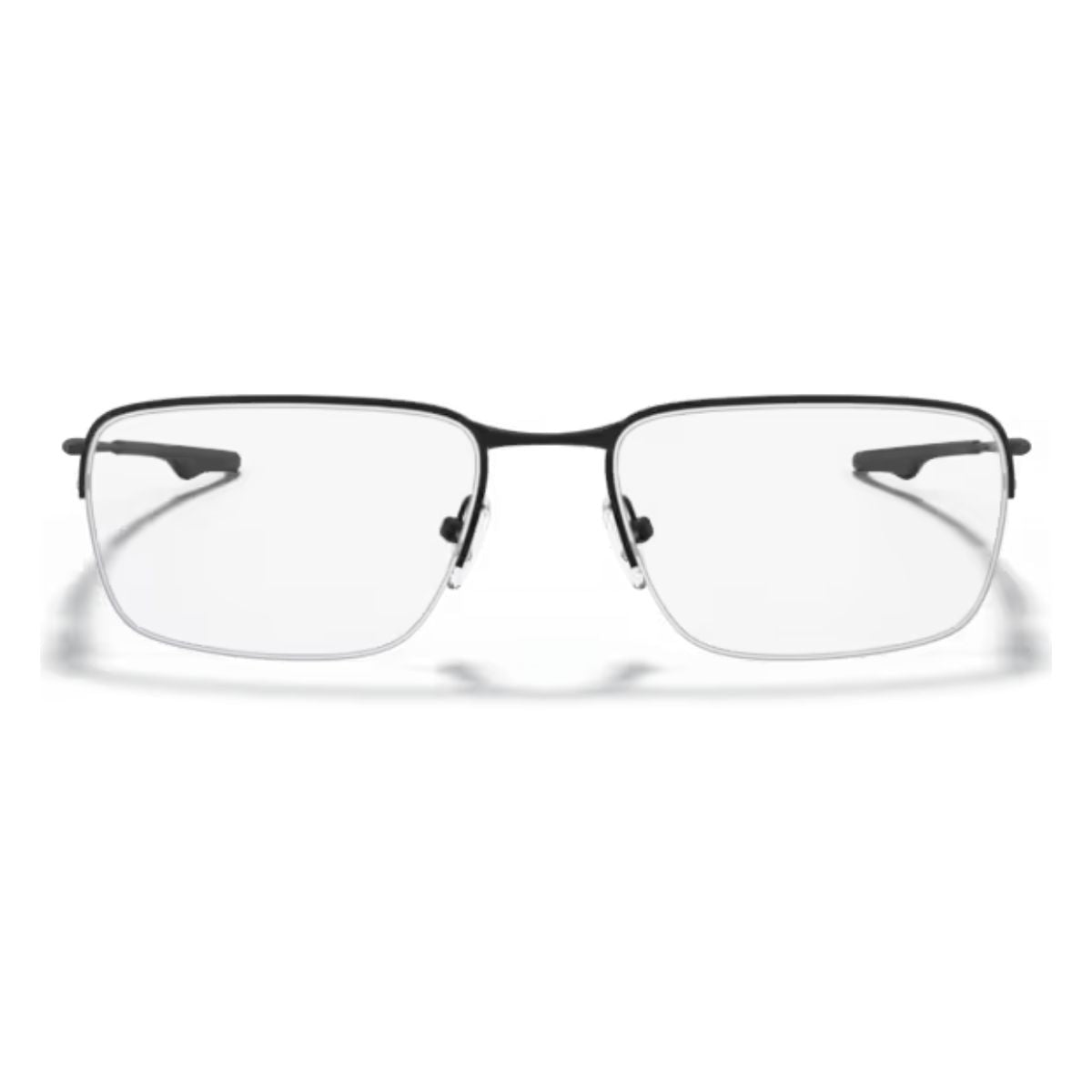 Explore Oakley WINGBACK SQ Frame OX5148 0154, premium satin black titanium rectangle frames, perfect lightweight titanium optical frames for men with prescription-ready lenses – Optorium.