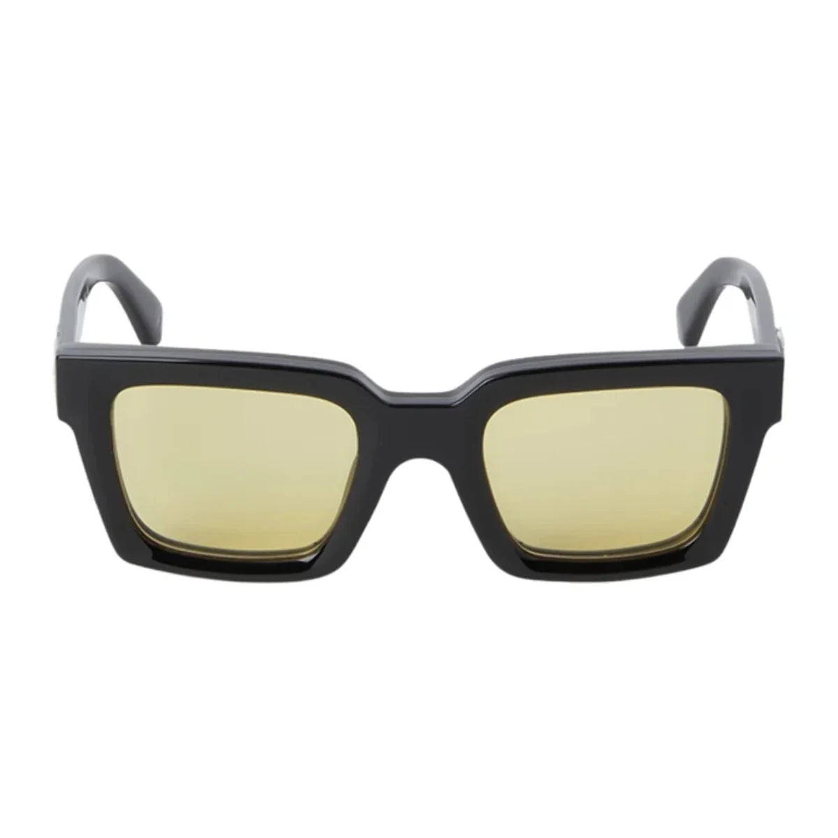 Offwhite Clip-On Sunglasses OERI14C 1018 for men with yellow lenses and black full-frame at Optorium India
