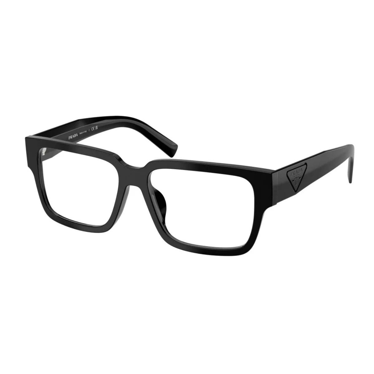 Buy Prada matte black unisex eyewear rectangle design