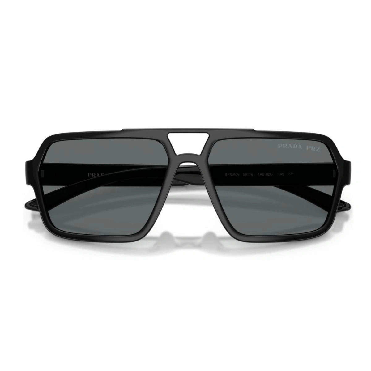 Prada unisex sunglasses SPR A06 black frame clean look