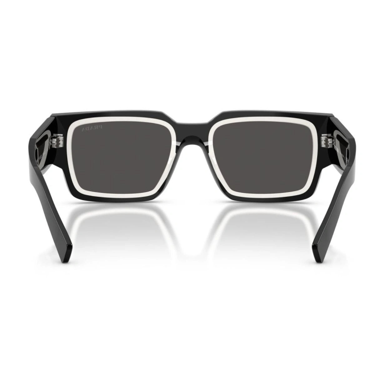 Prada SPR B17 eyewear black temples grey lens premium finish