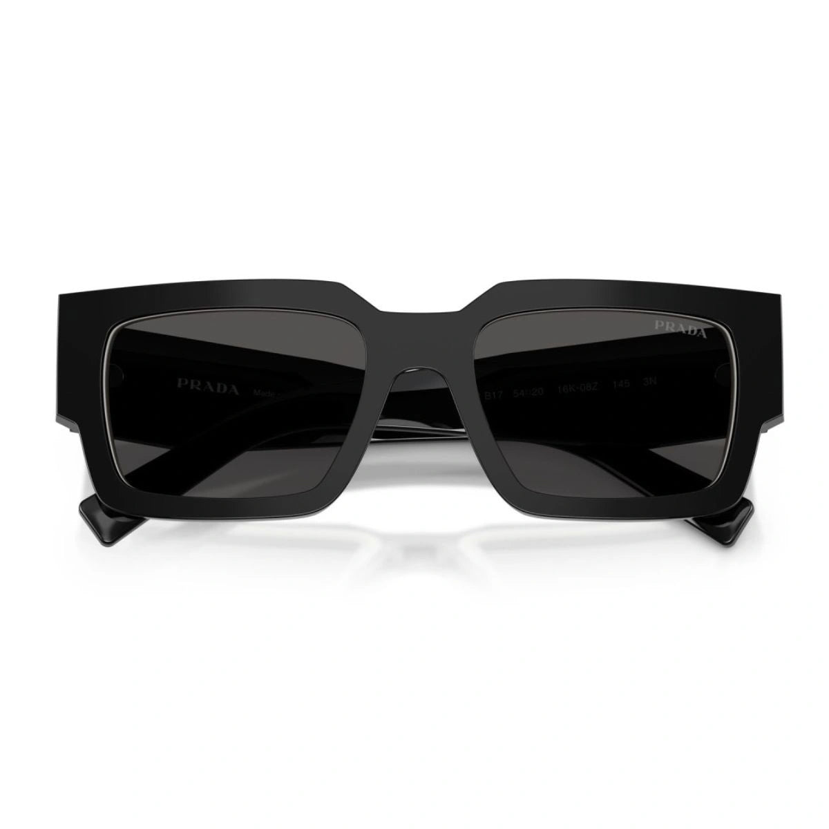 Prada SPR B17 unisex shades grey lens bold rectangle frame