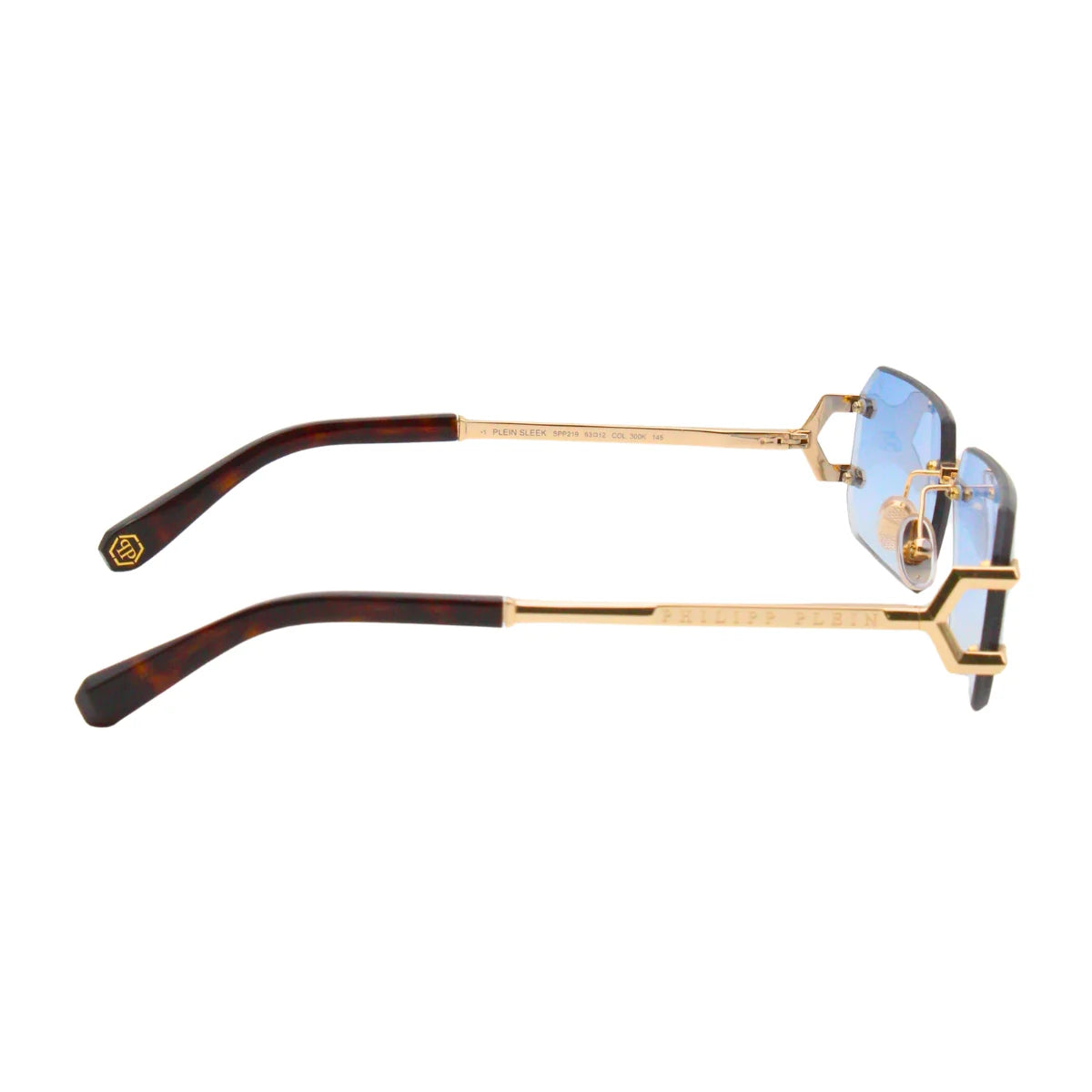 Philipp Plein sleek shades SPP219 300K luxury Men metal sunglasses at Optorium