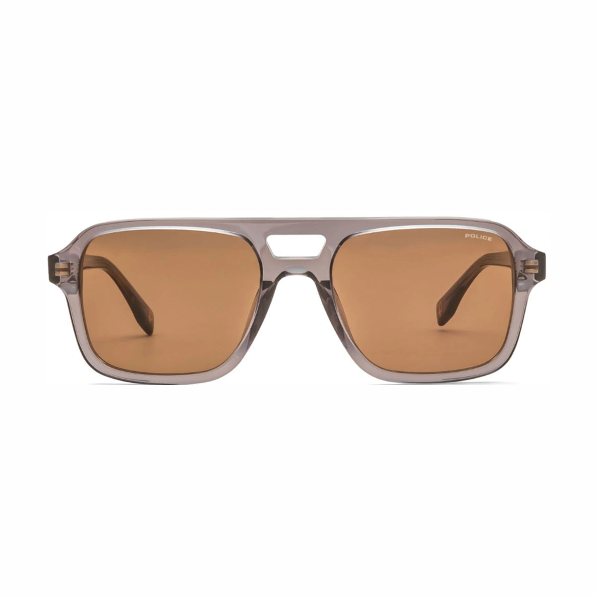 Police Forge 06A7 transparent frame grey temple sunglasses
