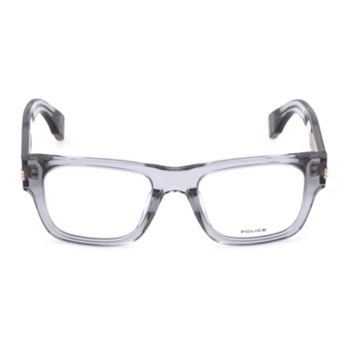 "Police Frame VPLP19K 04G0 unisex designer eyeglasses, black rectangular acetate optical frame for men โ Optorium"