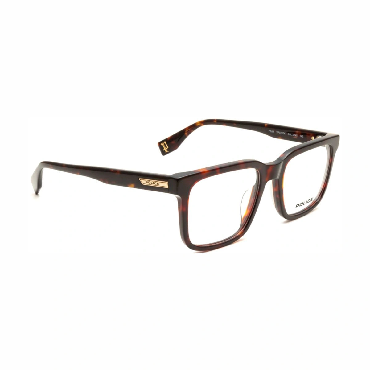 Police VPLV87K 0745 eyewear showcasing balanced full frame build