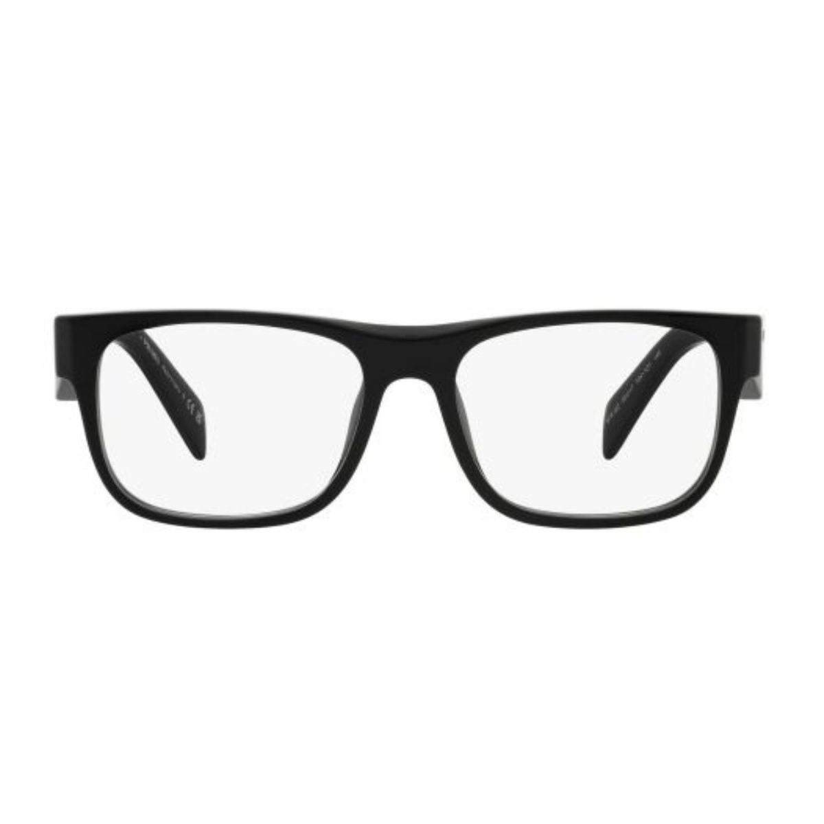 "Prada VPR 22Z 16K-1O1 black rectangle eyeglasses frame online at Optorium."