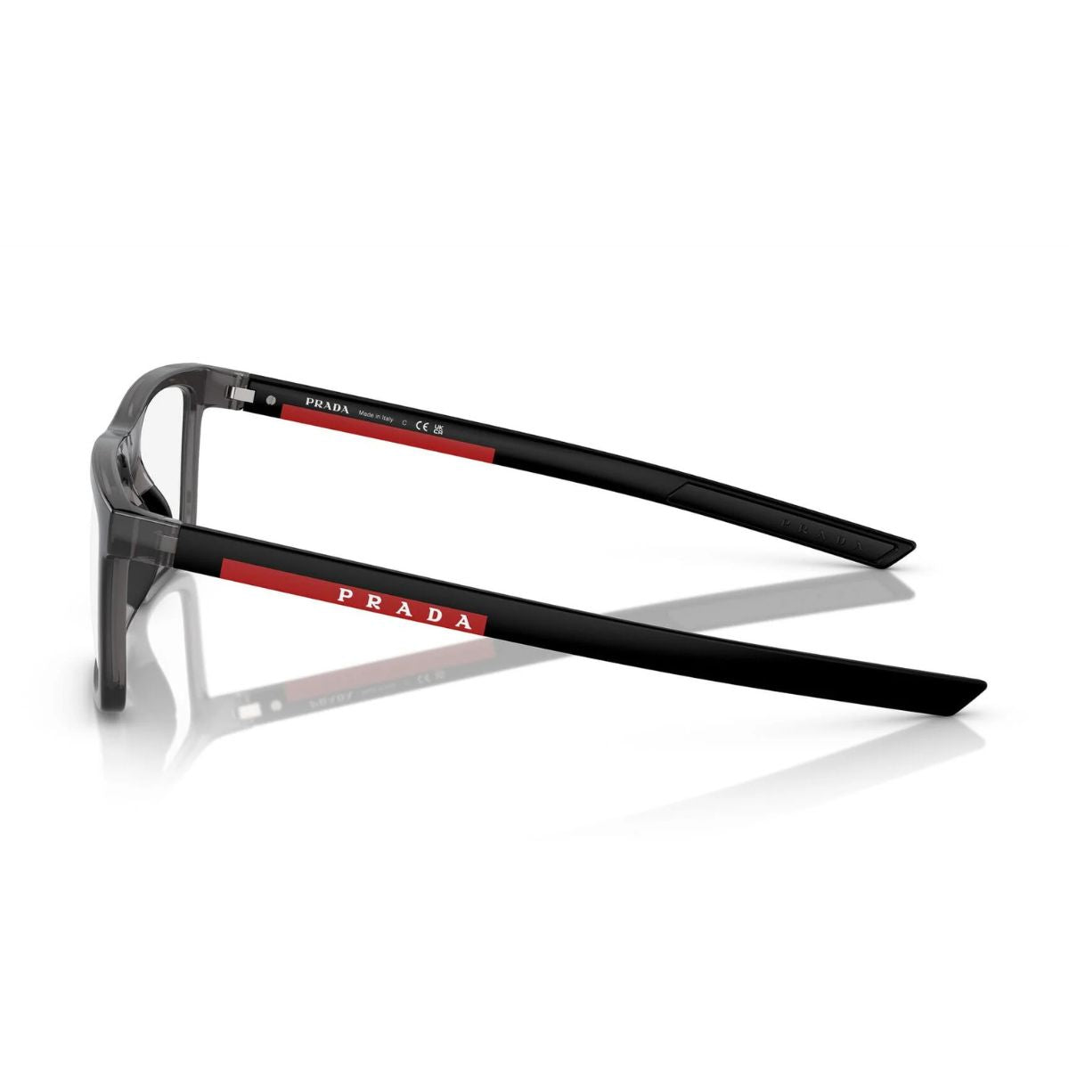 "Lightweight Prada VPS 02Q 01D-1O1 grey rectangle eyeglasses frame for men online at optorium."