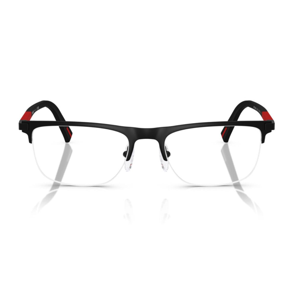 Premium Prada Linea Rossa VPS 50R 1BO-101 optical frames, featuring a sleek black rectangle design, top-rated men’s designer Prada eyewear Buy now at Optorium online