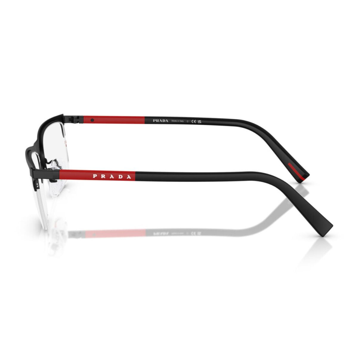Modern Prada rectangle optical frame in classic black, best-selling men’s eyewear style, authentic Prada Eyewear collection – optorium.