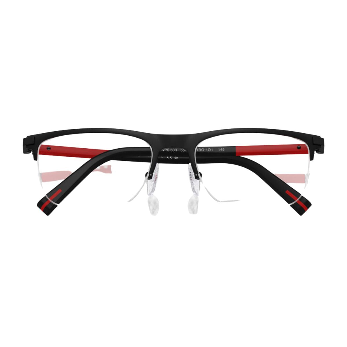 Bold Prada VPS 50R 1BO-101 men’s optical glasses, black rectangle frame design for a sharp professional look – optorium.