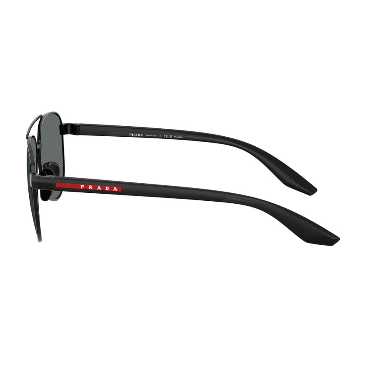 Prada Linea Rossa aviator sunglasses with cutting-edge polarized lenses, made for fashion-forward men looking for premium eyewear in India. Find Prada sunglasses at optorium.