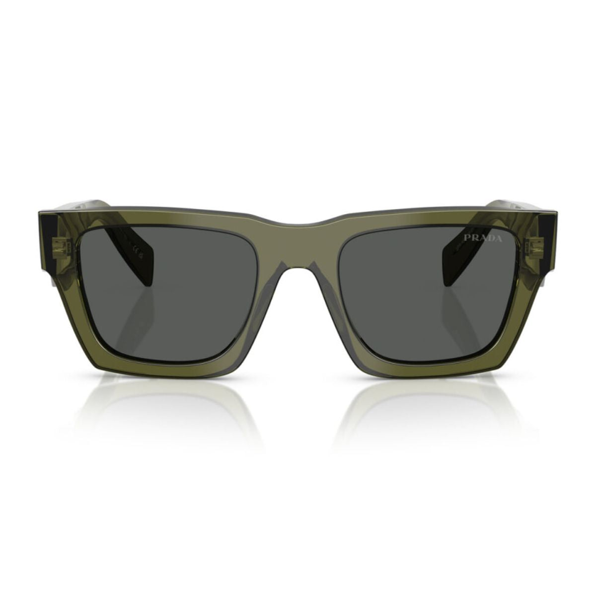 Discover Prada sunglasses for men SPR A06 25A-40L with UV protection, stylish green lenses, and bold acetate design. Shop luxury Prada eyewear near you at optorium.
