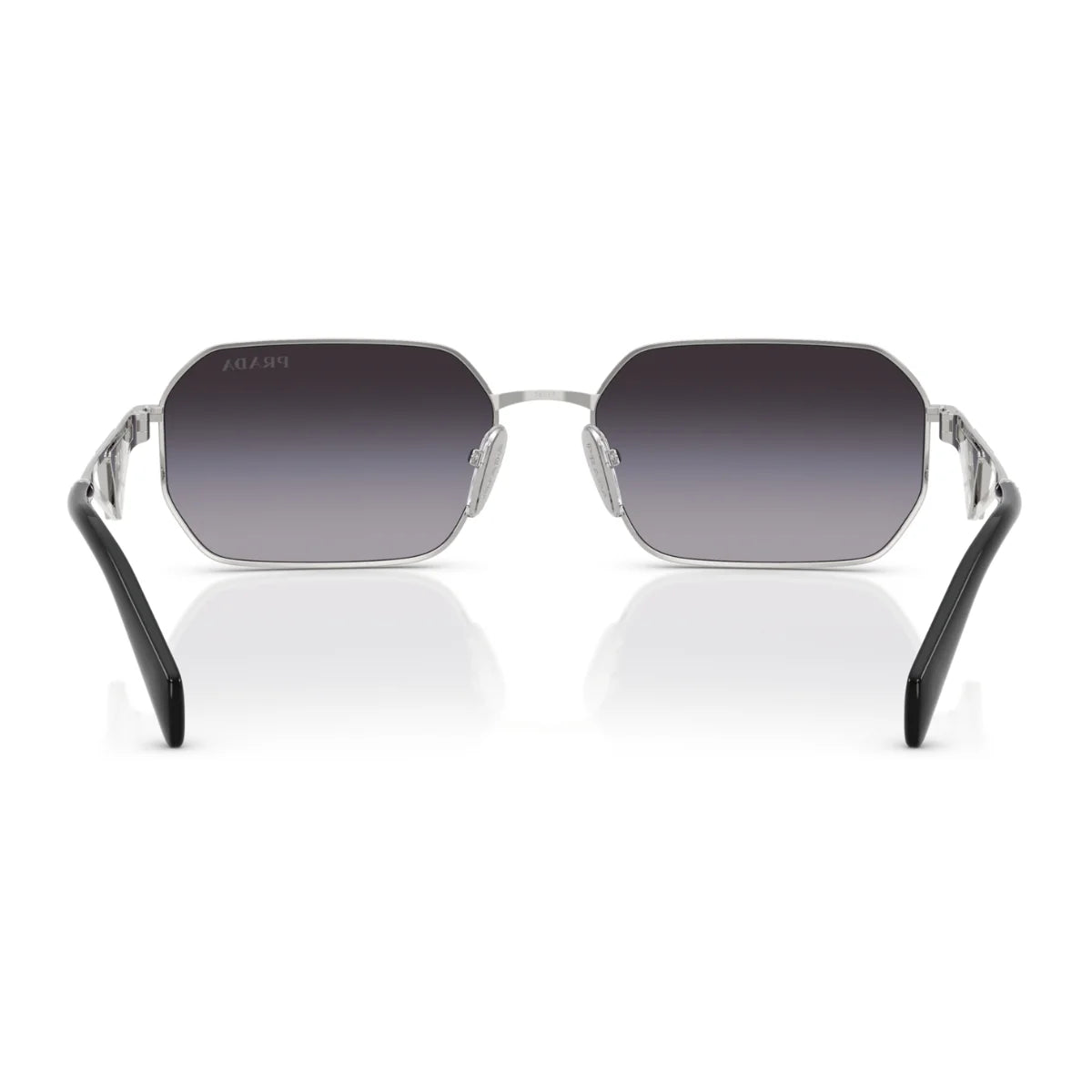 Stylish Prada SPR A51 1BC 90A rectangle-frame sunglasses for women, grey lenses, UV protection available online at Optorium