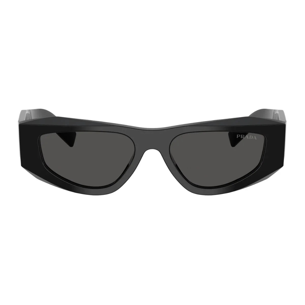 Prada Sunglass SPR B19 16K-08Z in shiny black featuring UV protection, premium Prada sunglasses for women & men, stylish rectangle Prada shades and authentic Prada eyewear collection at optorium.